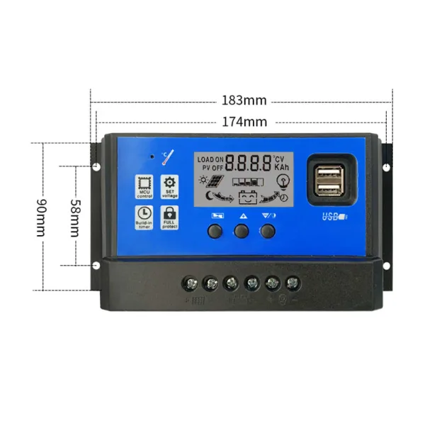 Solar Charge Controller 50 A with USB Outputs - Image 3