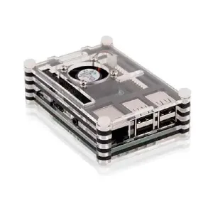 Clear case with fan for Raspberry Pi