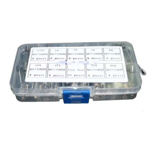 Box of 72 Assorted 6x30 Fuses and 10 Fuse Clips - Image 3