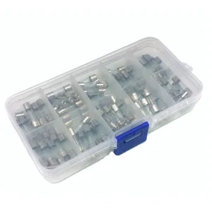 Box of 72 Assorted 6x30 Fuses and 10 Fuse Clips