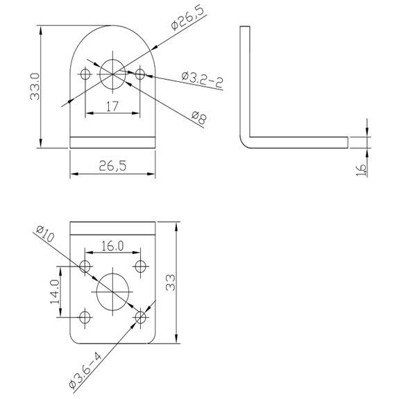 bracket for JGA25 motors