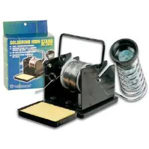Soldering iron stand with solder reel holder