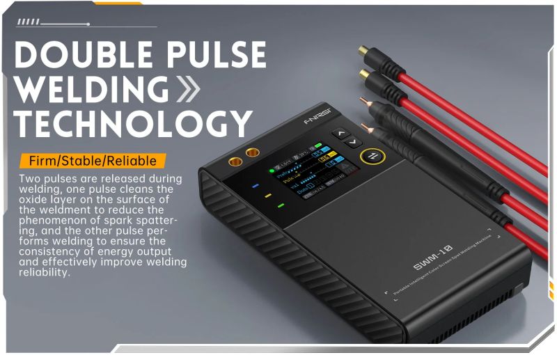 Portable spot welder with colour screen and 5000mAh battery