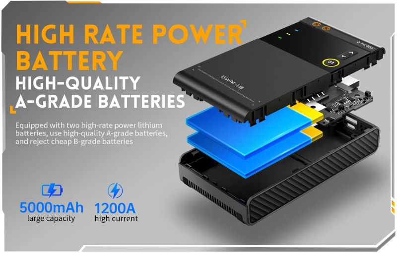 Portable spot welder with colour screen and 5000mAh battery