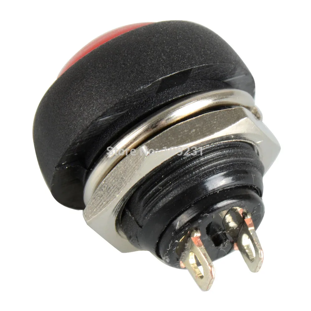Red mini pushbutton 12 mm - Image 3