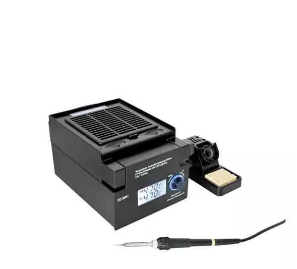 Soldering station with fume extractor, LCD display and LED light - Image 4