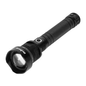Professional rechargeable LED torch with zoom, 1857 lm, 800 m beam, aluminium IP65