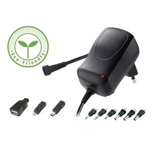 Switching power supply 3-12 V - 600mA - 9 interchangeable plugs