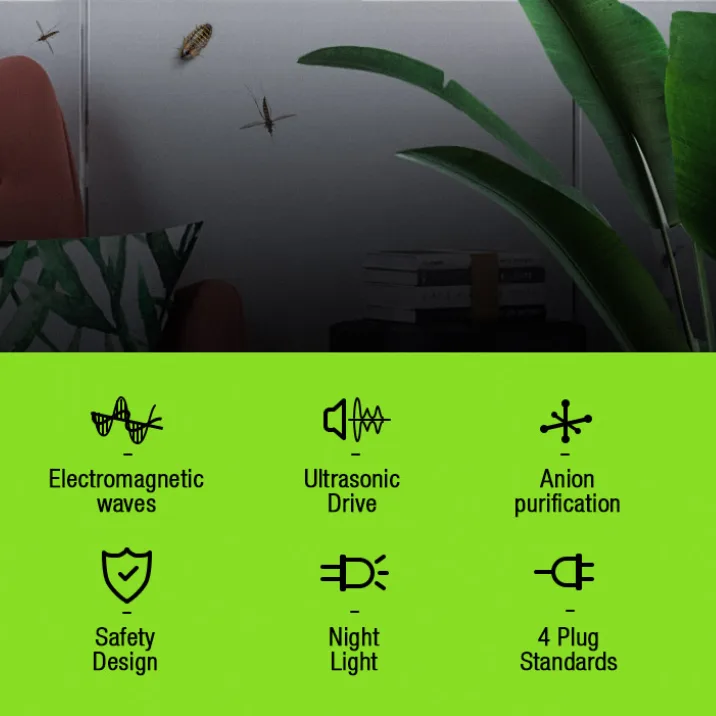 Ultrasonic Pest Repeller with Ioniser and Night Light - 220 VAC - Image 7