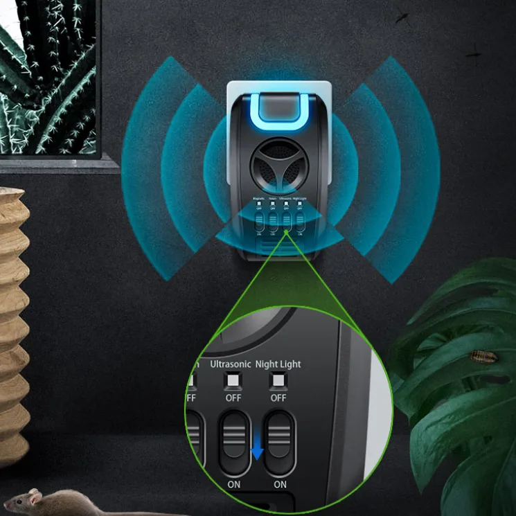 Ultrasonic Pest Repeller with Ioniser and Night Light - 220 VAC - Image 4