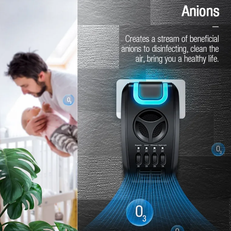 Ultrasonic Pest Repeller with Ioniser and Night Light - 220 VAC - Image 5
