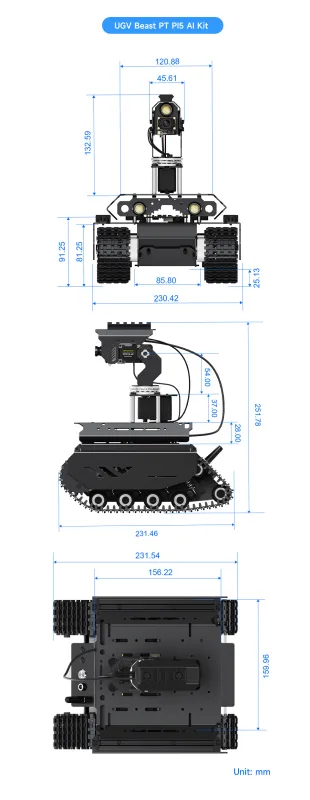 Off-Road Tracked Robot with Dual ESP32 & Raspberry Pi 5 Controller - Image 24