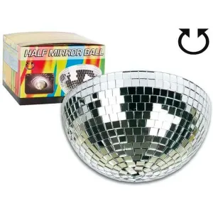 Rotating Half Mirror Ball with Motor - 20 cm
