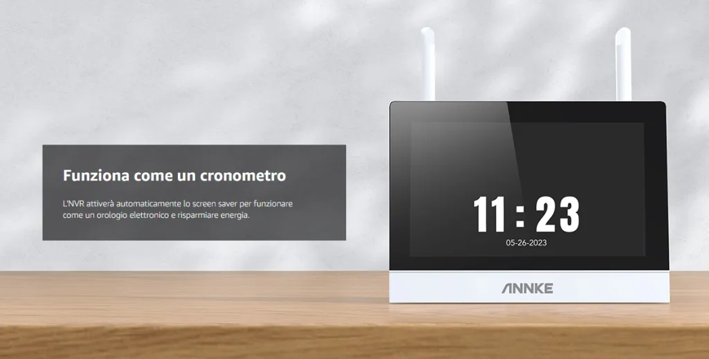 VIDEOCAMSET4MON showing date and time on standby