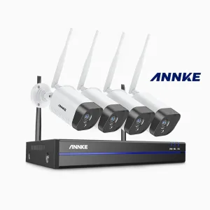 Wireless PRO Video Surveillance Kit, 10 Channels with 4 x 5 MPx Cameras
