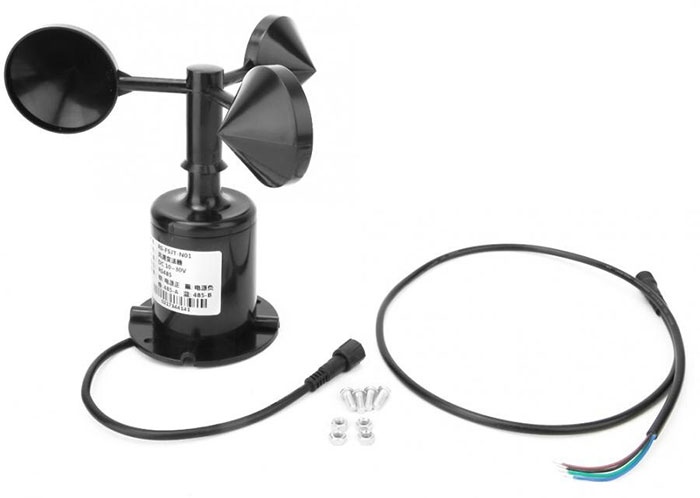 Digital cup anemometer with NPN output, IP68, 5-30V