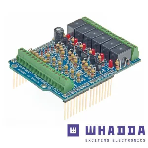 IN/OUT shield for Arduino - 6 relays, 6 analogue and digital inputs