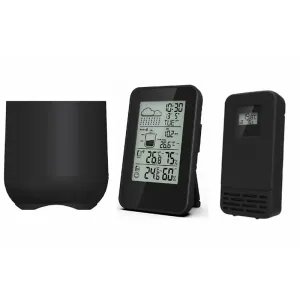 Wireless Weather Station with Rain Gauge, Outdoor Sensor and LCD Display