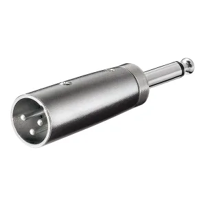 Audio adapter 3-pin male XLR to 6.35 mm jack