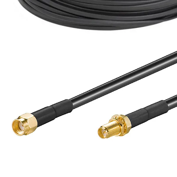 WLAN Antenna Extension Cable RP-SMA Male/RP-SMA Female – 1 m - Image 1