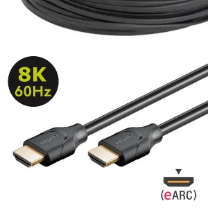 HDMI 2.1 cable - 8K with double shielding, eARC/ARC and HDR support - 2m