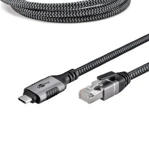 RJ45 CAT 6 / USB-C Network Cable - 2 metres