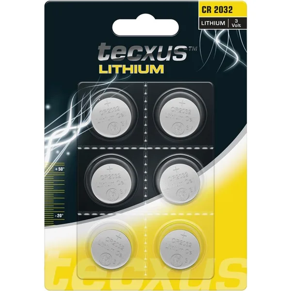 Set of 6 CR2032 Lithium Batteries - 3 V - Image 1