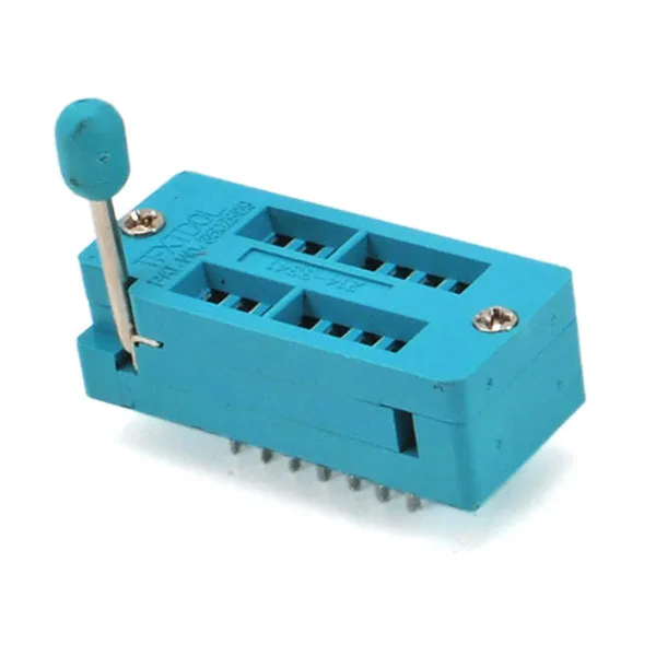 ZIF socket 14 pin Textool, narrow body 7.62mm, 2.54mm pitch - Image 1
