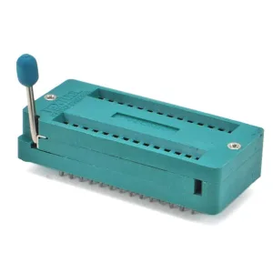 28-pin Textool ZIF Socket, wide body 15.24 mm, 2.54mm pitch