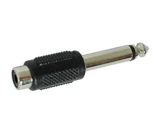 RCA Female to 6.3 mm Mono Male Jack Audio Adapter