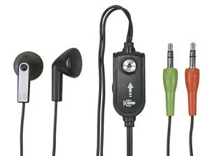 Earphones with microphone and volume control