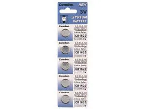 CR1620 3 V Lithium Coin Cell Batteries - Pack of 5