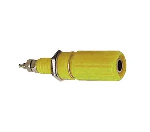 Insulated Panel-Mount Socket - Yellow