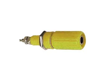 Insulated Panel-Mount Socket - Yellow - Image 1