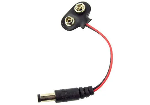 9 V Battery Clip with DC Plug - Image 1