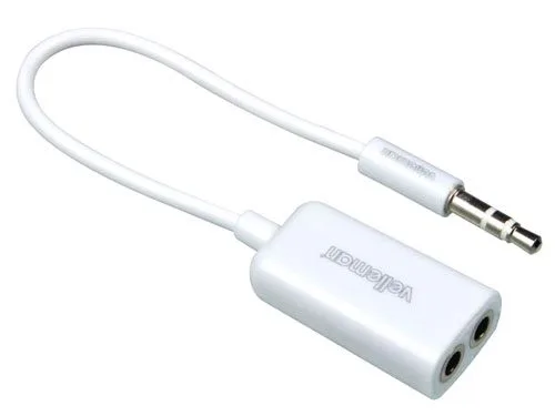 3.5 mm male jack cable - two 3.5 mm female jacks - Image 1