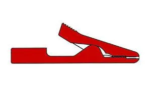 Red miniature crocodile clip - Image 1