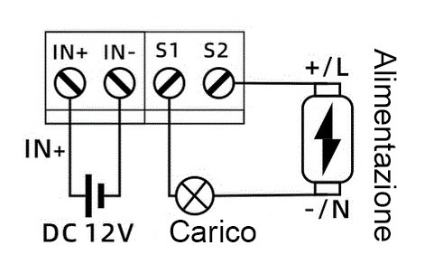 DPTIMER12V - Collegamenti