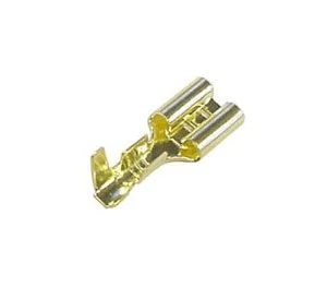 Pack of 100 female faston connectors, 6.3 mm