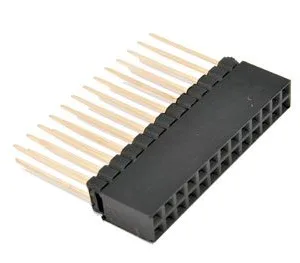 2x13-way female header, long pins, 2.54mm pitch