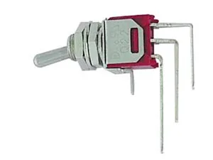 ON/ON TOGGLE SWITCH, PCB MOUNT, 90