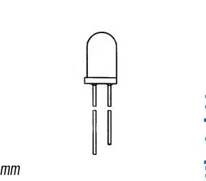 Bicolour LED 5 mm - GREEN-YELLOW