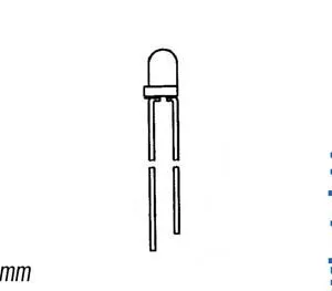 3 mm green flashing LED
