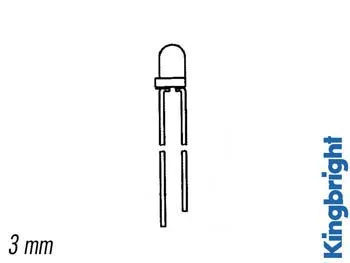 3 mm green flashing LED - Image 1