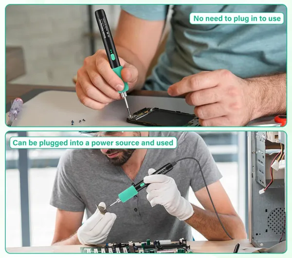 15W electric soldering iron with complete soldering accessory set