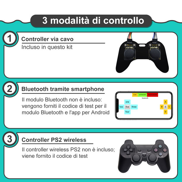 4DOF robotic arm - control modes