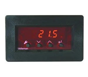Panel-mount thermostat with display