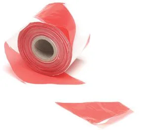 White/red barrier tape