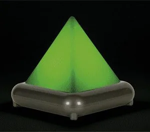 Colour-changing LED pyramid