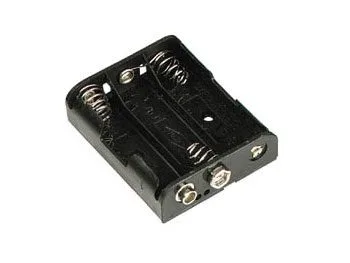 3 x AA Battery Holder with Clip Terminals - Image 1
